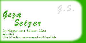 geza selzer business card